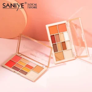 12 Colors Eyeshadow Palette 4 IN 1 Multi Fungsi